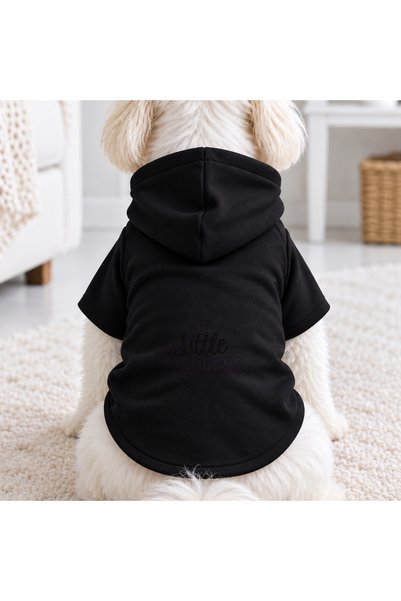 petite pati Black Little Princess Dog Printed Dog Sweatshirt |   Hooded, Flee...