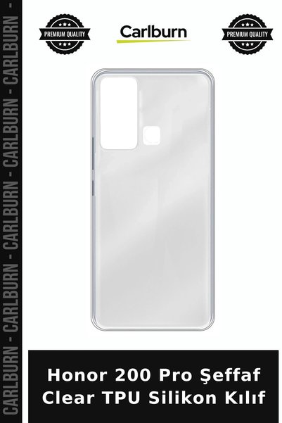 Carlburn غطاء حماية شفاف من السيليكون TPU لهاتف Honor 200 Pro، غلاف جهاز محمو...