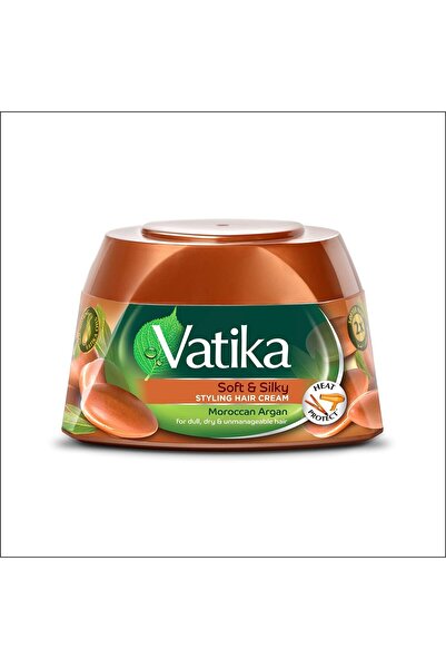 Vatika Moroccan Argan Styling Hair Cream 140ml | 2x Softer Hair | Shining, Co...