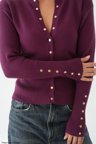 CADDELAMODA Sweater cardigan with snaps