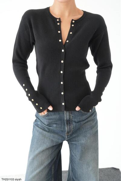 CADDELAMODA Sweater cardigan with snaps