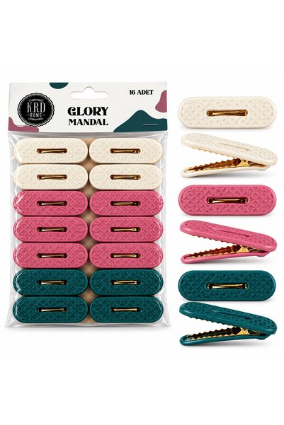 shopwave 16pcs colorful plastic clothespin - embossed pattern (5047)