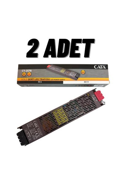 Cata CT-2578 2 Adet 30 Amper İç Mekan Şerit Led Trafo Klemensli