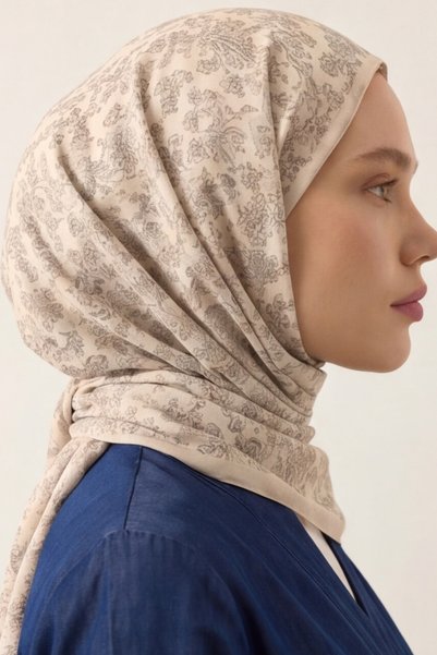 BONASERA EŞARP Women's Hijab Shawl Cotton Stylish Daily Shawl 75X185 cm
