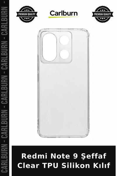 Carlburn حافظة سيليكون شفافة من مادة TPU لهاتف Redmi Note 9، غطاء جهاز محمول،...