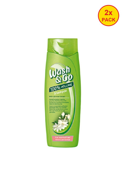 WASH&GO 2x PACK Sampon pentru par normal cu extract de iasomie,180 ml