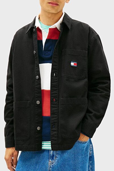 Tommy Hilfiger سترة سوداء للرجال تحمل شعار العلامة التجارية ومناسبة للاستخدام...