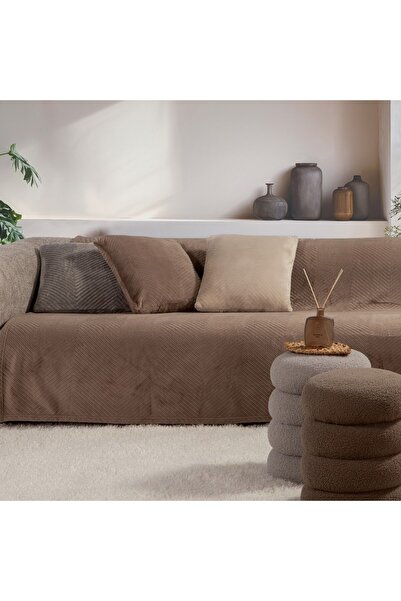 Nef Nef Homeware Nef-Nef Homeware Dakari Καφέ Ριχτάρι Πολυθρόνας, 130 x 180 εκ.