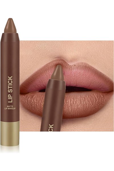 Erinde Matte Lipstick Crayon for Women, Soft Nude 24 Hour Lipstick Lip Liner ...