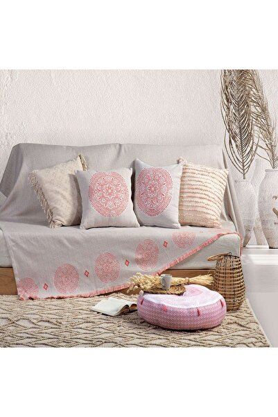 Nef Nef Homeware Nef-Nef Confident Μπεζ-Κοραλλί Ριχτάρι Τριθέσιου Καναπέ, 170...