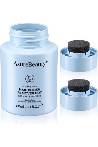 AZUREBEAUTY Nail Polish Remover Pot, Acetone-Free Nail Polish Remover No-Mess...