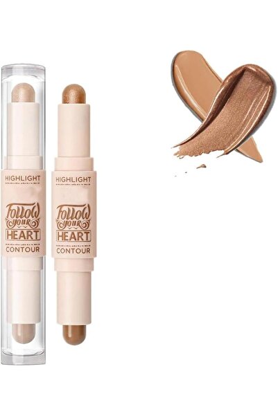 Yelajoy 2-in-1 Highlighter & Contour Stick, Radiant and Defined, Triple Shade...