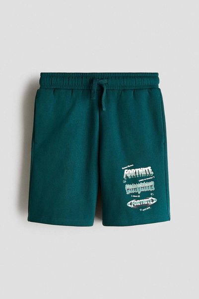 H&M Printed brushed-inside sweatshorts