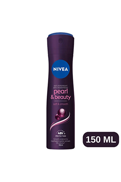 NIVEA Pearl & Beauty Smooth Soft Deodorant Spray cu extract de perle negre, 1...