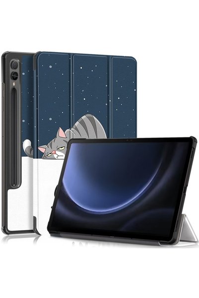 XGSM Husă pentru Samsung Galaxy Tab S9 FE+ Plus cu suport pentru stylus, Pisi...