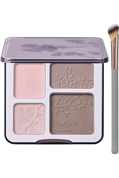 Yelajoy Professional Face Contour & Highlighter Palette, 01# Cool Brown, Matt...