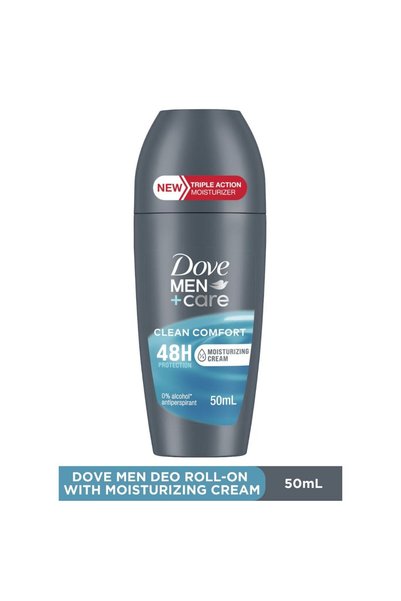 Dove Men+Care Clean Comfort Deodorant Roll-on , 0% Alcool, Protecție 48 de or...