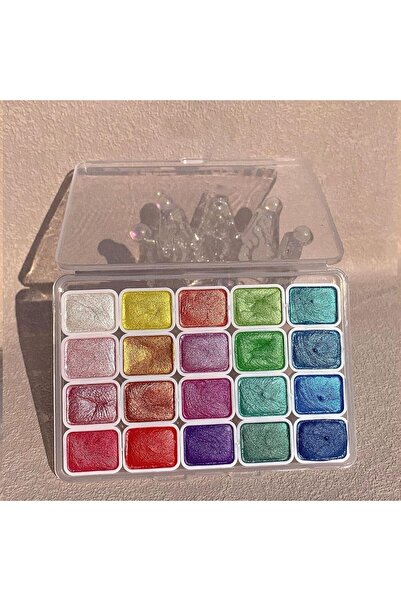 Arabest 20 Colors Forestey Shifting Watercolor Painting Set,Metallic Pearlesc...