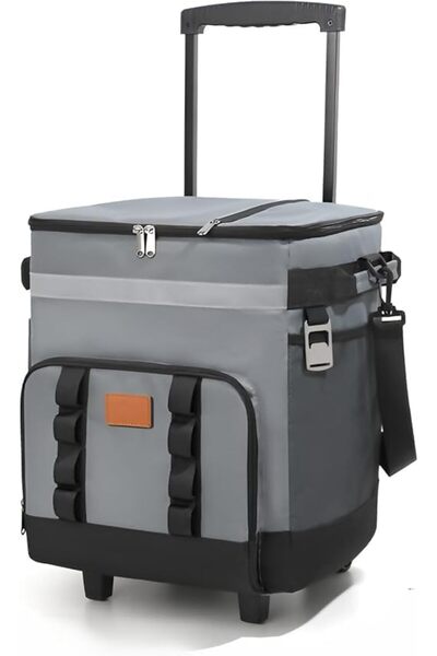 Generic WDA Rolling Cooler Lunch Box with Wheels and Handle, Insulated Portab...
