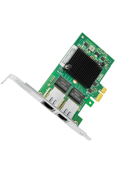 Generic بطاقة شبكة جيجابت مع شريحة Intel I350 ومنفذين RJ45 ومنفذ PCI Express ...