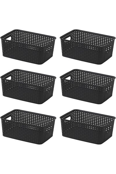 Generic Set of 6 Plastic Storage Baskets