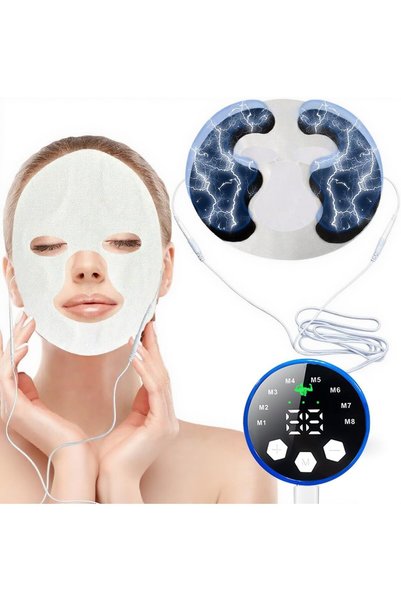 Yelajoy Facial Micreocurrent Mask Massagr, Lifts and Tightens, V-Face Eye Mas...