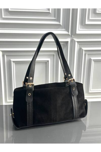 çkn sedat çakan çanta & fular & aksesuar Genuine suede leather women's should...