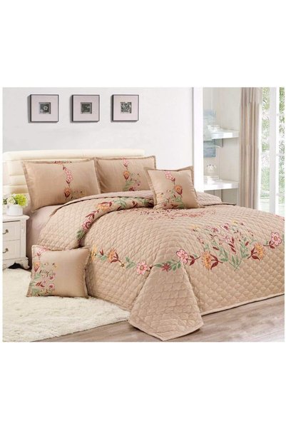 Generic Floral Compressed 4 Piece Comforter Set, Single Size