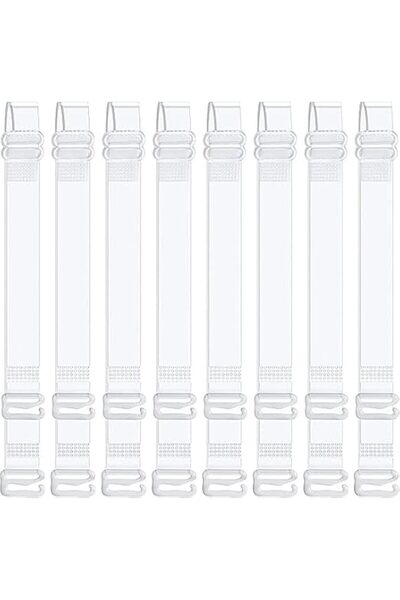 GENERAL 4 Pairs Clear Invisible Bra Straps, Non-Slip Adjustable Transparent S...