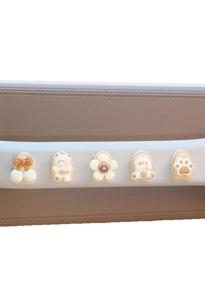 Arabest 5 PCS Cute Cartoon Car Sticker Hooks,Adhesive Mini Interior Organizer...