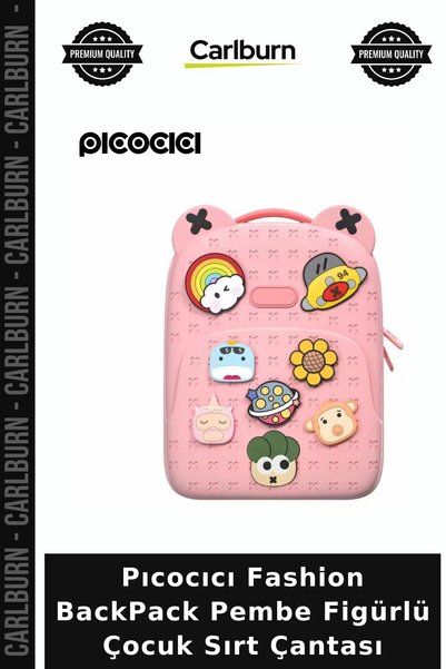 Carlburn Pıcocıcı Fashion Backpack Pink Figured Children's Backpack Mini Size...