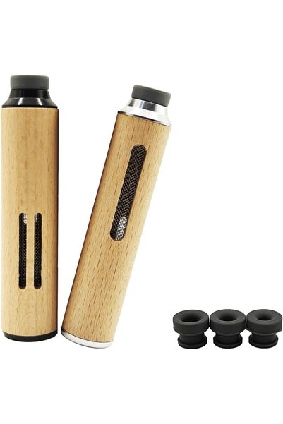 Arabest Handheld Portable Metal and Wood Ashtray,Windproof and Smokeless Fire...