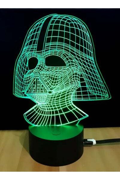 HALAMODO مصباح LED ثلاثي الأبعاد على شكل دارث فيدر من ستار وورز متعدد الألوان...