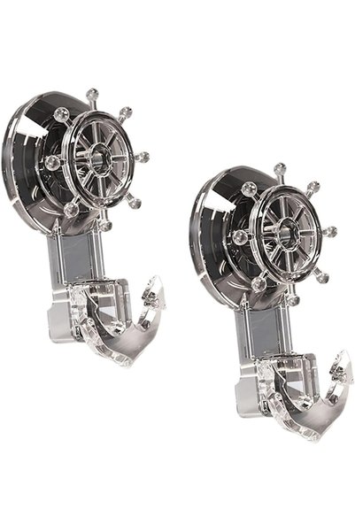 Arabest 2pcs Transparent Vacuum Suction Cup Wall Hooks,Reusable Waterproof Ha...