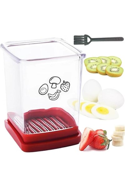 Arabest Cup Speed Slicer with Push Plate and Cleaning Brush,Multifunctional F...