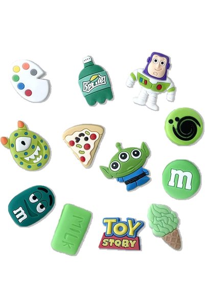 Arabest 12-Piece Cartoon Shoe Charms,Waterproof PVC Decoration Pins for Shoes...