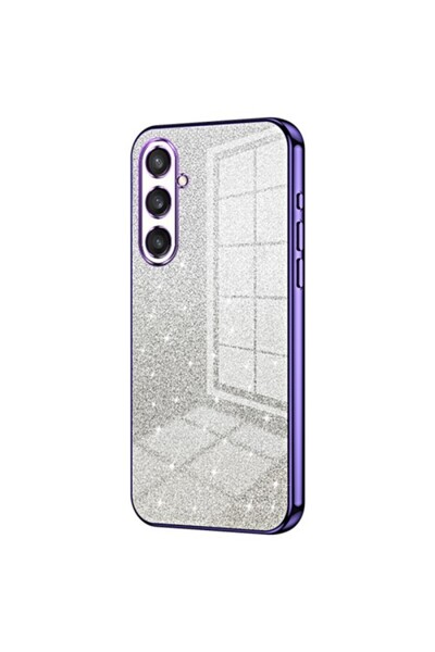 OEM Θήκη Σιλικόνης TPU Electroplating με γκλίτερ για Samsung Galaxy S23 FE - Μωβ