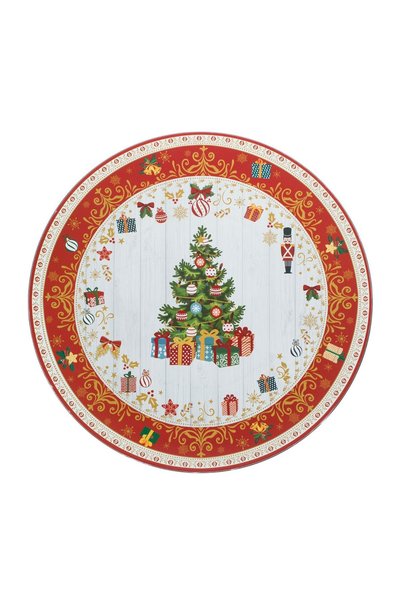 OEM Platou Rotund Decorativ din Plastic de Crăciun Brad Cadouri Ø40 cm
