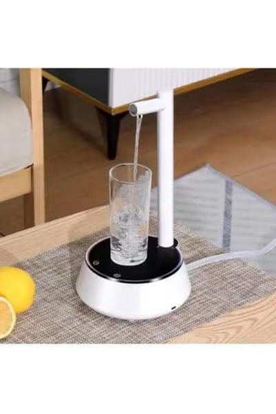 Badraig Water Pump Dispenser with Stand, White