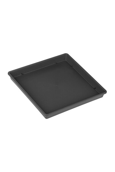 OEM Farfurie pentru ghiveci Pătrată din Plastic Antracit 24x24x3 cm