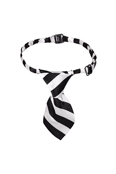 OEM Cravată pentru Câini Alb-Negru, 8x2 cm, Material Sintetic, Accesoriu Elegant