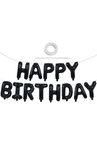 Arabest Happy Birthday Balloon Banner,16 Inch 3D Aluminum Foil Inflatable Let...