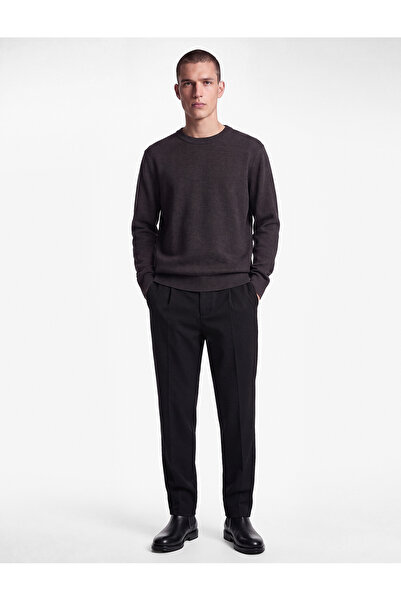 Koton Viscose Blended Long Sleeve Crew Neck Knit Sweater