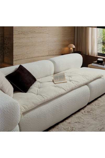 Nef Nef Homeware Nef-Nef Homeware Eriete Ecru Κάλυμμα Διθέσιου Καναπέ, 70 x 1...