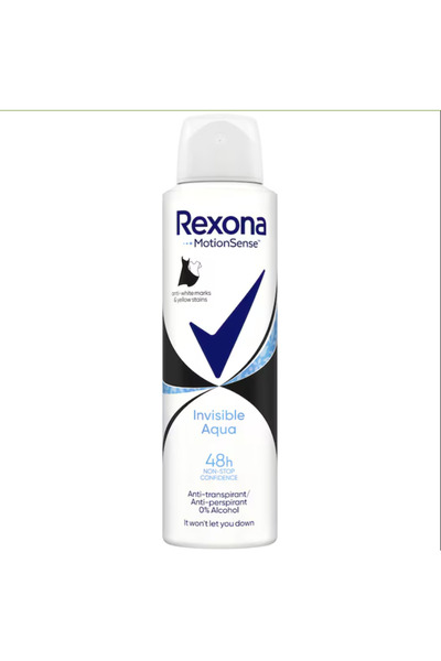 Rexona Invisible Aqua Antiperspirant Deodorant Spray , 150 ml