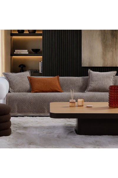 Nef Nef Homeware Nef-Nef Homeware Decore Μπεζ Ριχτάρι για Διθέσιο Καναπέ, 170...