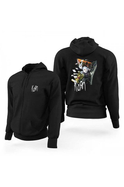CrowsGate Korn See You on the Other Side 2 Black Zipper Limited Edition Hoode...