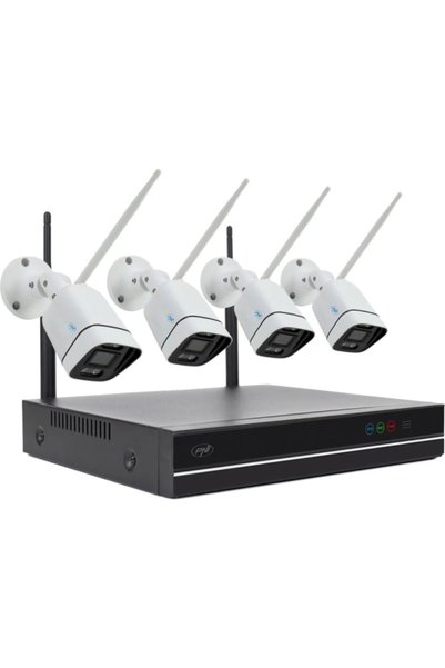 PNI Kit supraveghere video pentru casă WiFi660 NVR 8 canale și 4 camere wirel...