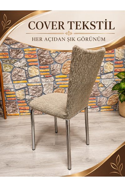 COVER TEKSTİL Iron Chair Cover Seat Jacquard Fabric