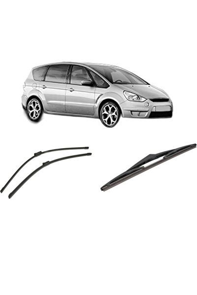 Bosch Set of 3 wiper blades FORD S-MAX (WA6) 2006-2014, windscreen and rear w...